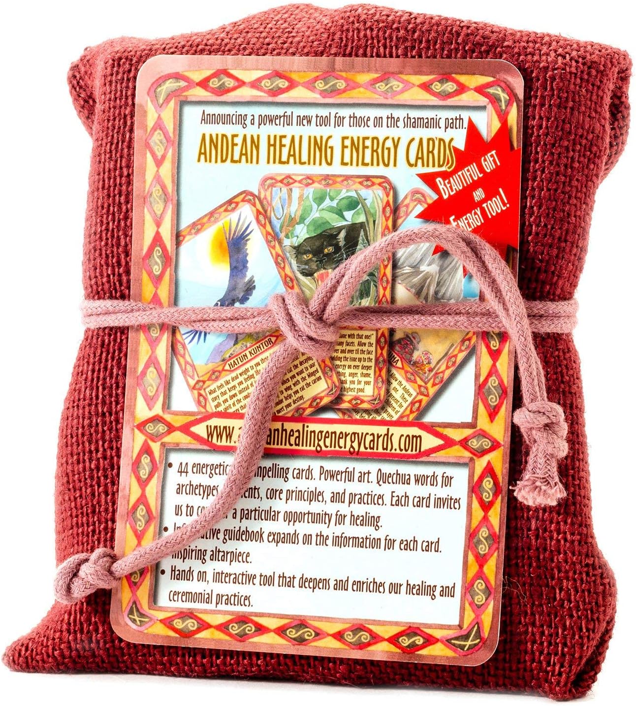 Shamans Market Andean Healing Energy Cards: 44-Card Oracle Deck with Guidebook and Storage Bag