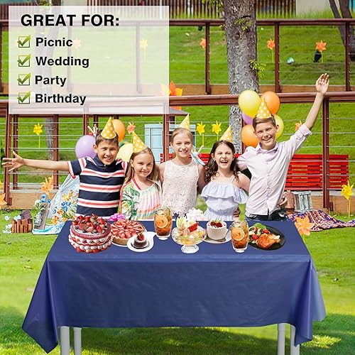 Miniatura 6 de Craft And Party, Rollo de plástico para cubierta de mesa de 54 pulgadas x 100 pies para fiestas, banquetes, picnic, actividades infantiles para