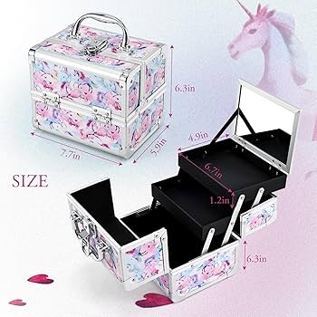 Amazon.com : Joligrace Makeup Case for Girls Cosmetic Train