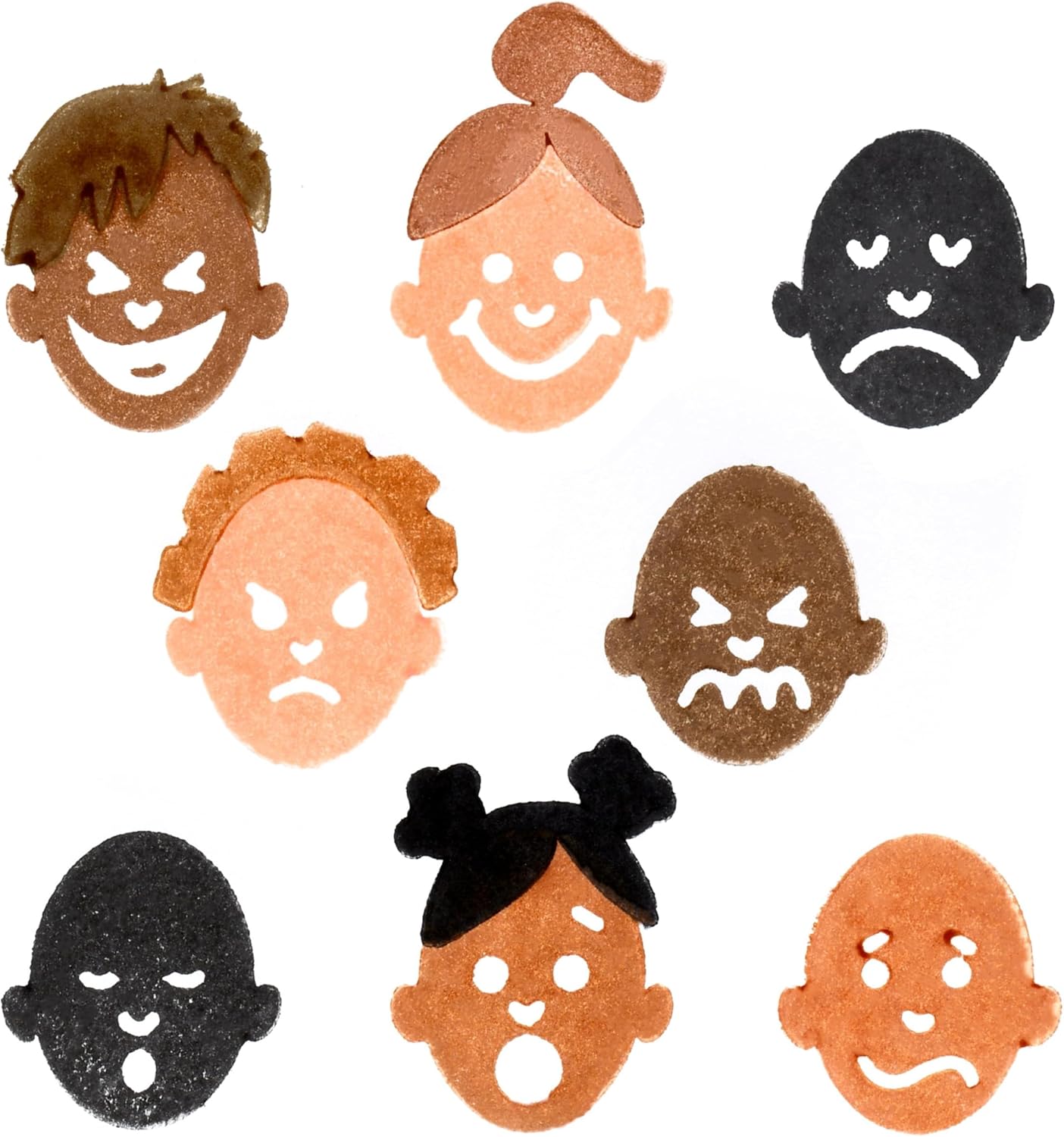 Special Needs Emotional Expression Stampers – Easy‑Grip 12‑Piece Set for Autism, SPD & SEL Skill Building, Ages 2+