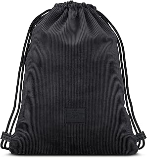 Borsa a Sacco in Tessuto Corduroy Nero -JOHNNY URBAN