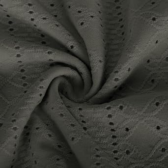 Eyelet Maxi Dress for Women Split Sleeve Loose Fit Flowy Dress Casual Beach Vacation Summer Dresses with Pockets