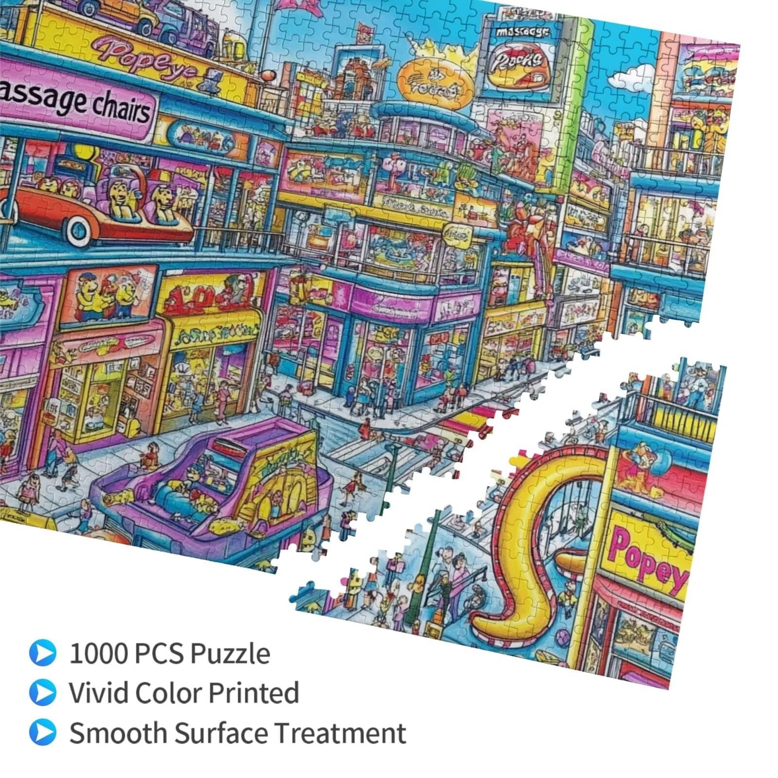 New York Puzzle 2000 Pezzi Adulti, 5D DIY Puzzle Strada Pattern Design con Confezione Regalo per Regalo Donna, Attività Famiglie Impegnative Principianti per Home Wall Bedroom Decor 99 x 70 cm -939Y
