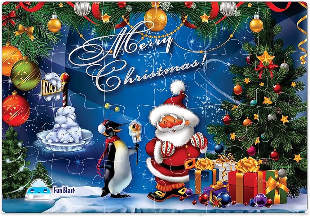 Buy FunBlast Puzzle for Kids – Christmas Puzzle for Kid, Jigsaw Puzzle Game for 5+ Year Old, Christmas Gifts for Children, Return Gifts for Kids, Toys for Kid, Indoor Family Game –