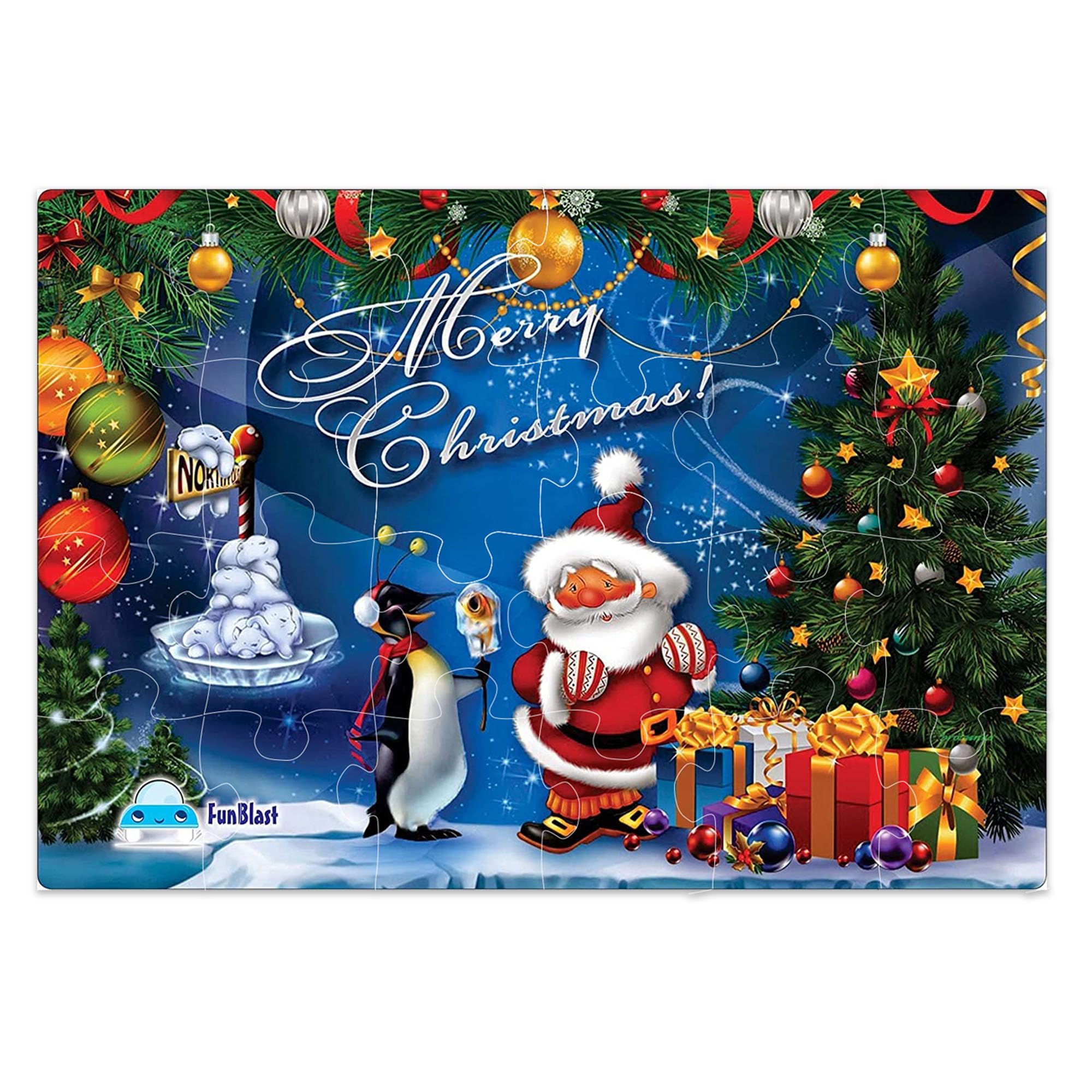FunBlast Puzzle for Kids – Christmas Puzzle for Kid, Jigsaw Puzzle Game for 5+ Year Old, Christmas Gifts for Children, Return Gifts for Kids, Toys for Kid, Indoor Family Game – Size 30X22 cm