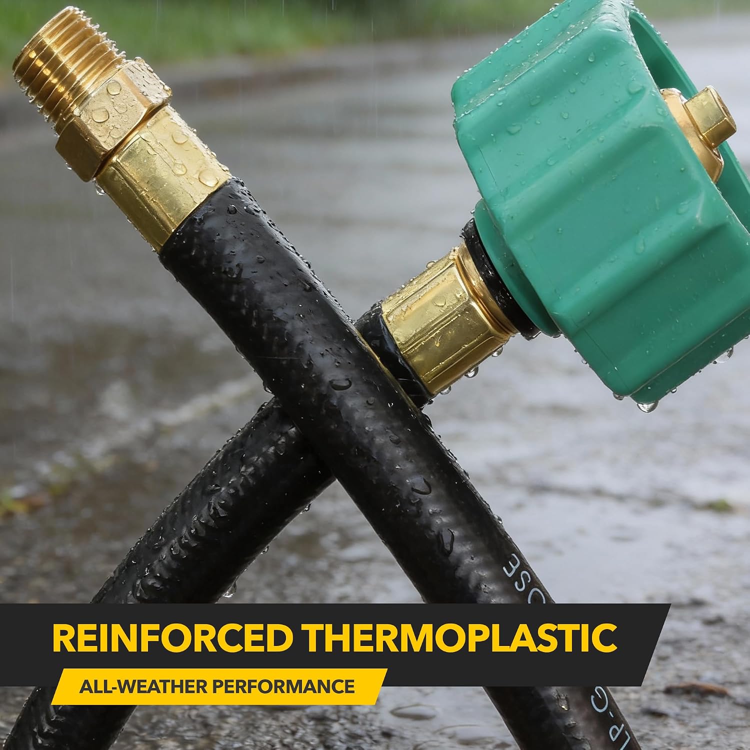 Fairview RV OEM Thermoplastic Pigtail – CSA Certified 1/4 Male Inverted Flare x QCC1 (12”) Propane Hose Line – 350 PSI Rated Gas Connector for RV Tank, Regulator, Grill, & Outdoor Camping