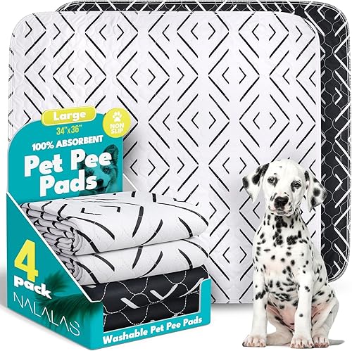 NALALAS Almohadillas lavables para orina para perros  Almohadillas reutilizables para cachorros, alfombras de entrenamiento impermeables,