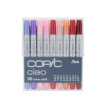 みみ⭐︎　コピックチャオ　Copic ciao 36 色A B C Amazon.co.jp: COPIC コピックチャオ 36色 Bセット : 文房具