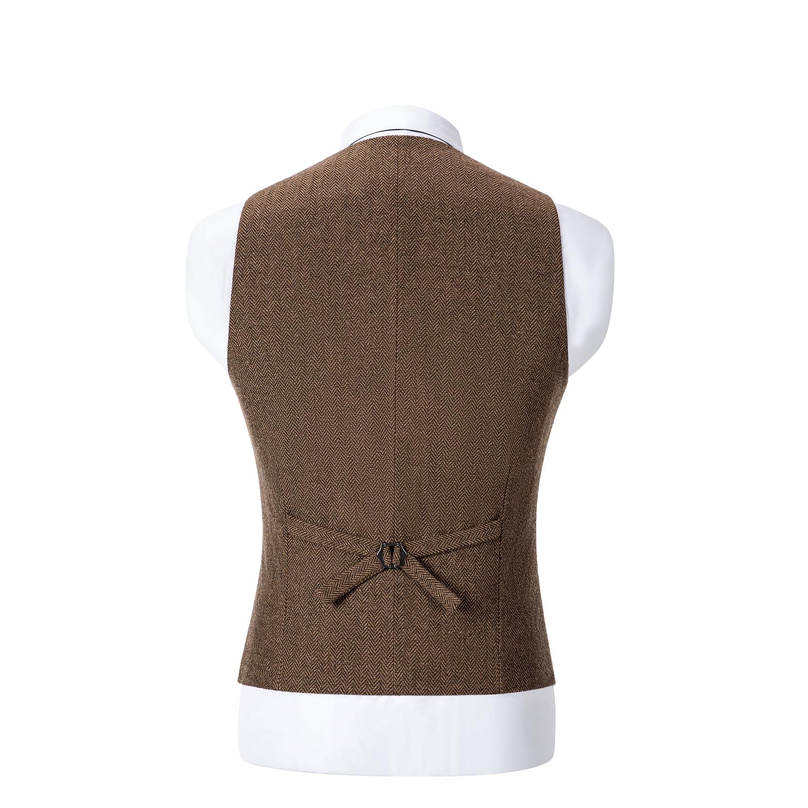 Solovedress Gilet de costume vintage classique en laine pour homme, coupe droite, gilet de costume pour mariage
