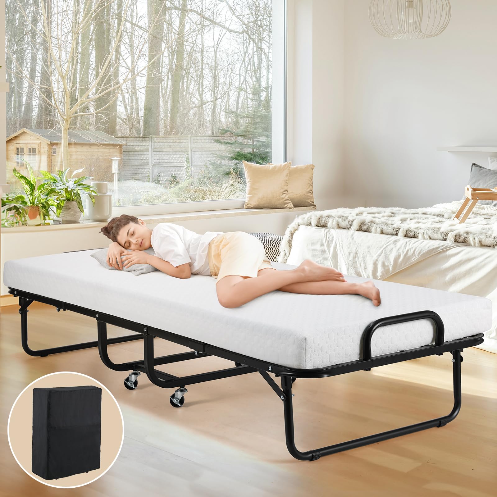 Amazon.com: MAMIZO Folding Bed with Mattress, 75