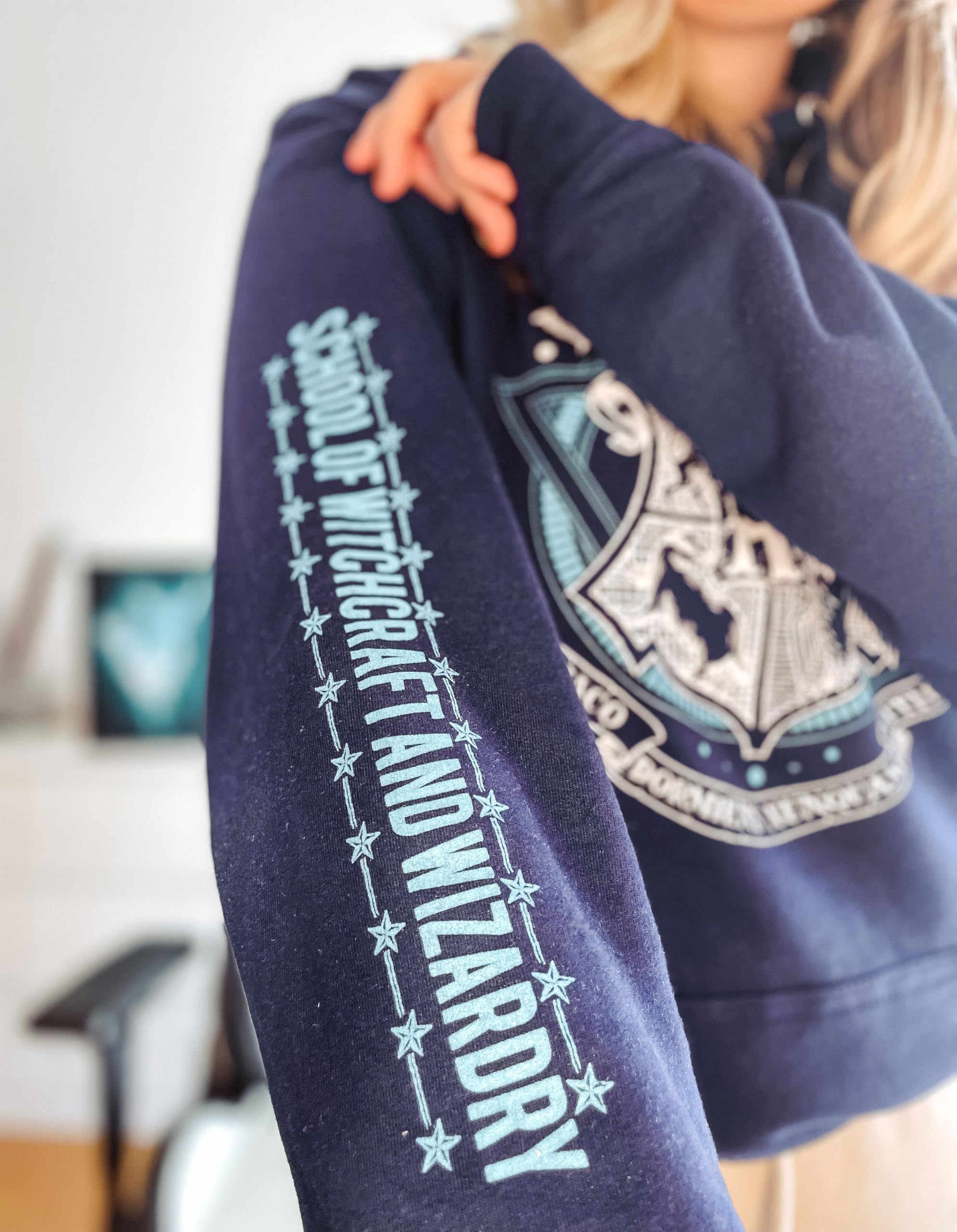Elbenwald Harry Potter - Sudadera con capucha para hombre y mujer, unisex, algodón, color rojo y azul