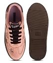JM LOOKS Women’s Casual Sneakers | Cute Teddy Bear Embroidered Lace-Up Shoes with Chunky Sole - White gallery image