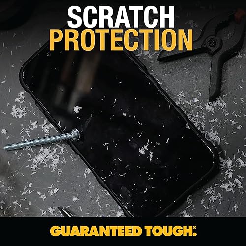 Miniatura 27 de DEWALT Protector de pantalla de vidrio resistente para iPhone 14 Pro Max, paquete de 2 protectores de pantalla de vidrio templado, compatible