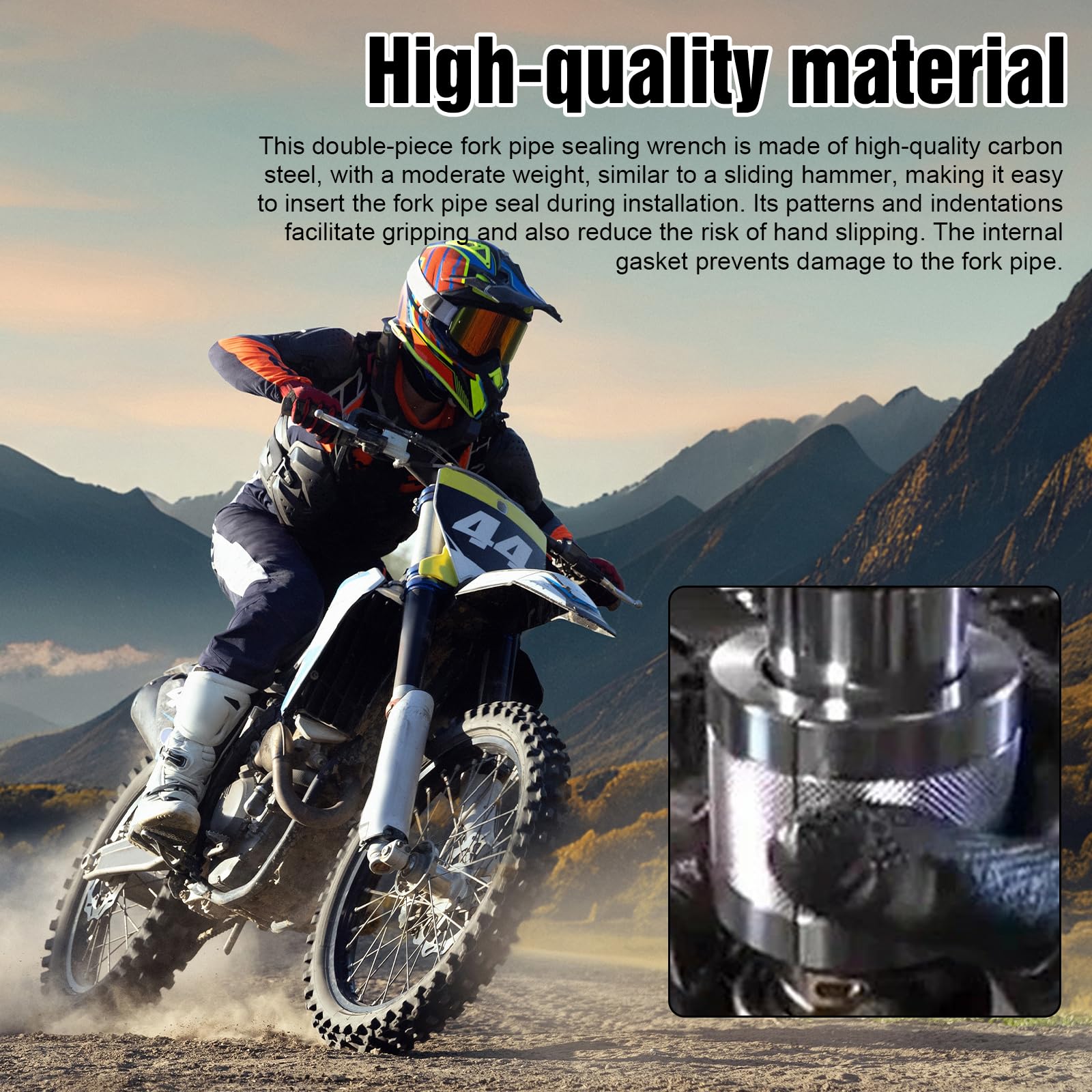 Outil Montage Joint Spi Fourche: 39-50 Mm Joint De Fourche Moto, Réglable Outil Installation De Joints De Fourches, Pratique Et Résistant Pilote De Joint Spi De Fourches Pour Moto