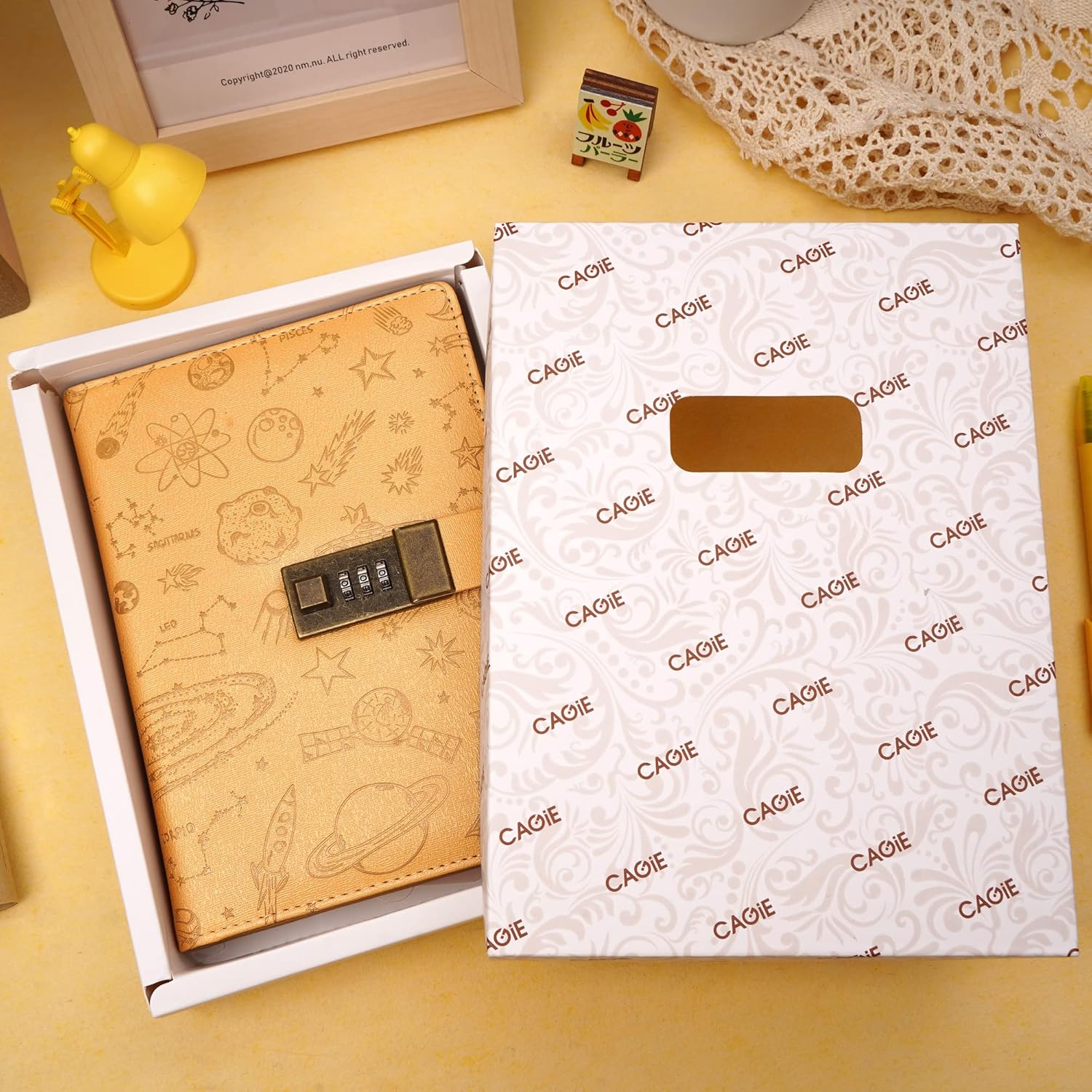 Lock Journal Leather Journal with Lock Girls Diary with Lock Combination Passwords Women Secret Diary with Pen Holder Refillable Locking Journal Notebook for Teens Adult 5.5 X 7.8 in, Sky Blue - Image 6