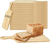 YOUKEOLA 25 Pack Bamboo Cutting Boards with Handle - 11x5" Blank Laser Engraving Charcuterie Boards for Custom Mother's Day Housewarming Gifts