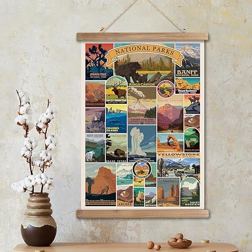 Miniatura 131 de XIAOAIKA Póster de botánica vintage con marco de madera, tabla de plantas venenosas antiguas, arte educativo botánico con especies peligrosas, 1