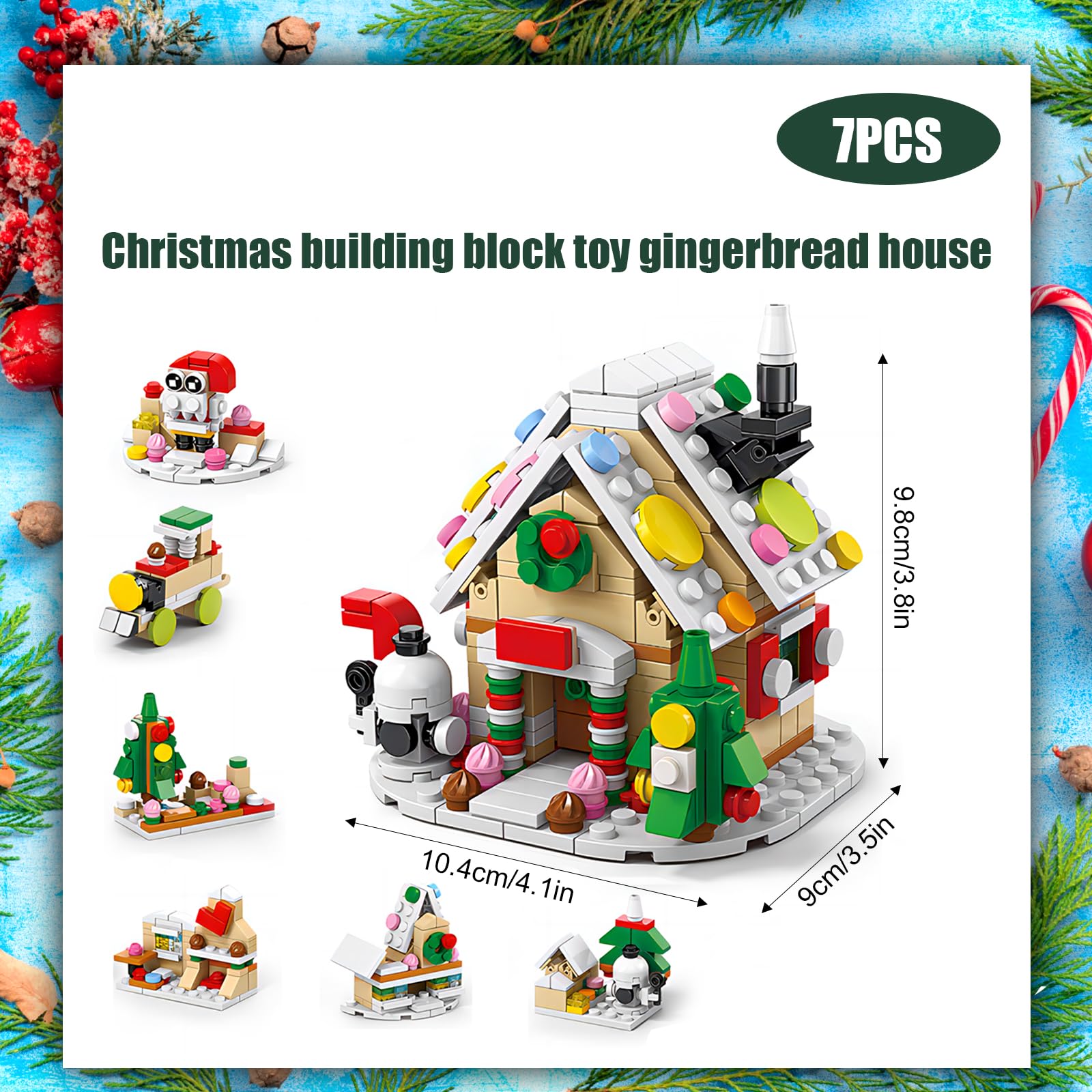 RevpoltIQ Christmas Building Blocks Set Christmas Tree Gingerbread ...