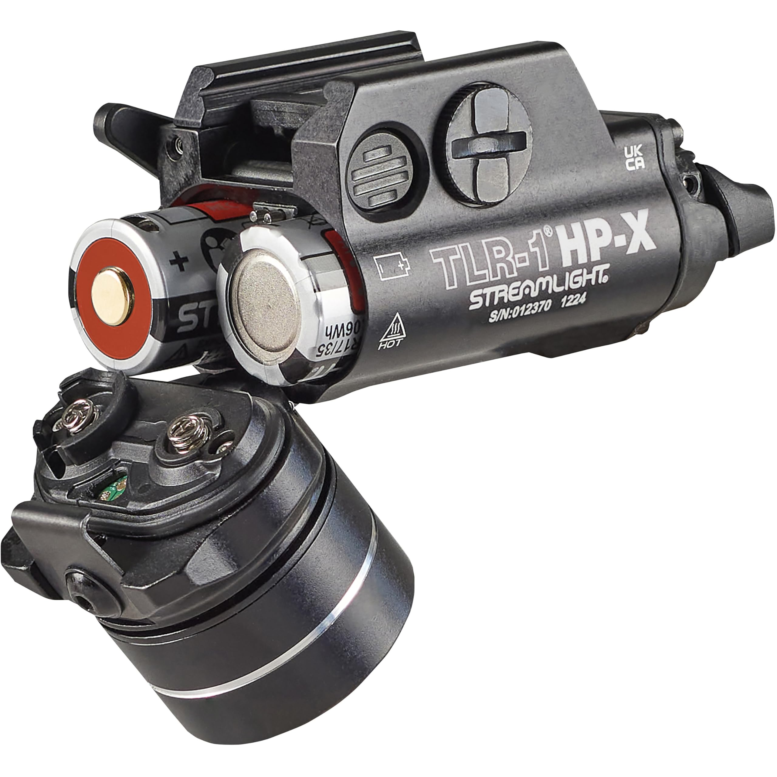 Streamlight 69167 TLR-1 HP-X 1000 lumen High Candela montato su rotaia, include chiavi di localizzazione e batterie al litio, nero