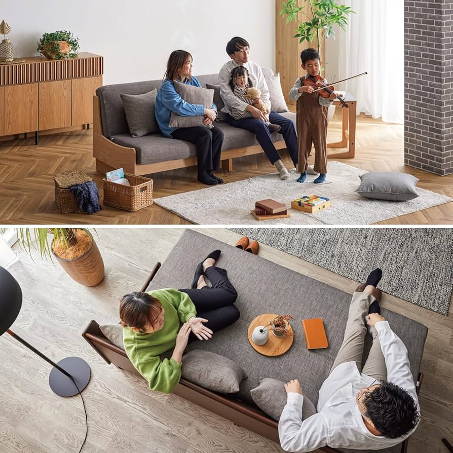 茶色 ファブリック ソファベッド マットレス シングル 使用感あり Amazon｜【オンライン限定】大川家具 モーブル 日本製 ソファ