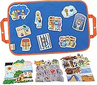 Vista 11 de CHEFAN Set de historias en panel de fieltro/franela de 4 piezas, piezas de fieltro precortadas para tiempo de círculo en preescolar, historia