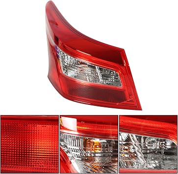 Tail Light Assembly Replacement for 2016 Nissan Sentra 265553YU0A Outer Left Tail Lamp Driver Side Tail Brake Signal Stop Lamp Assembly