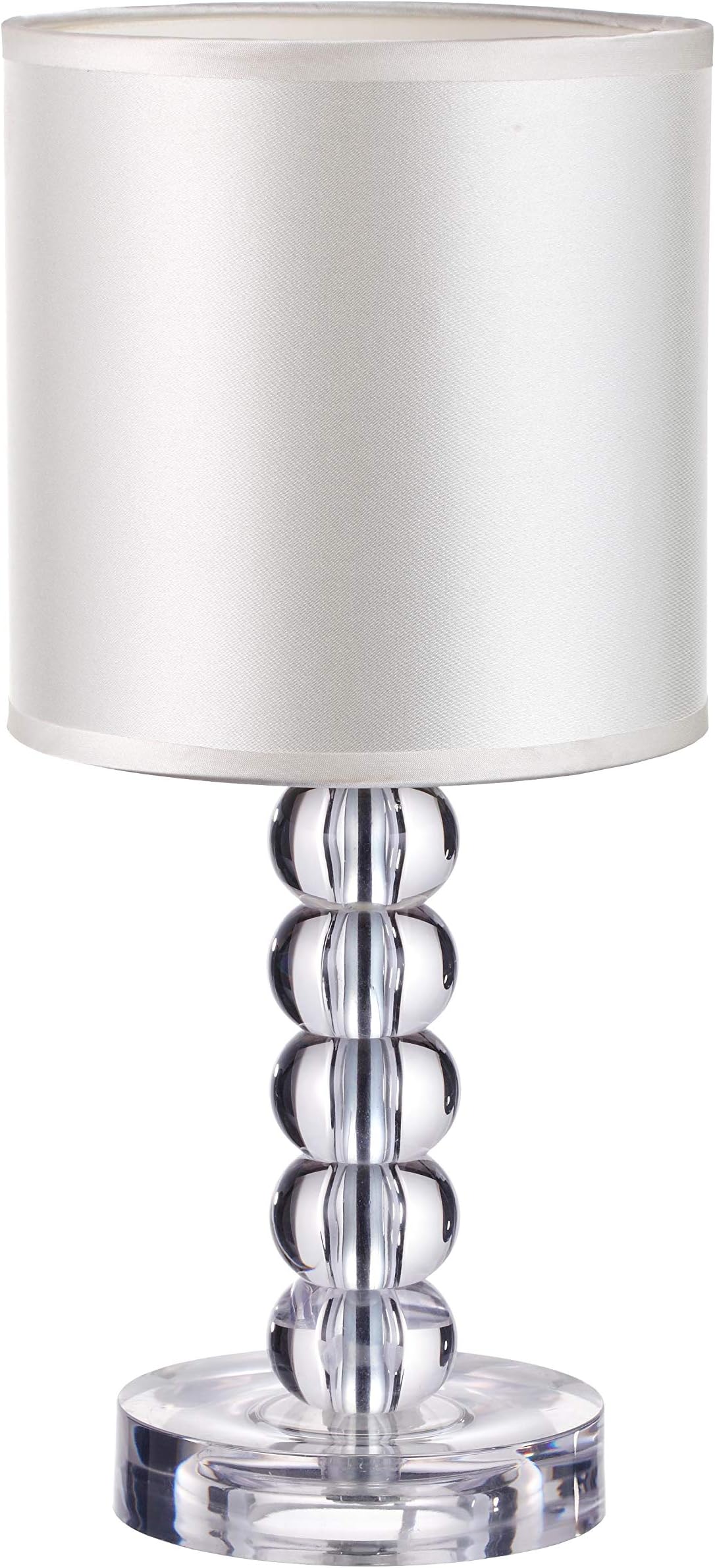 Table Lamp with Acrylic Crystal Body Stacked Ball Design and Textile Lamp Shade, Indoor Decorative Table Lamp,SN-TL021,by Sannice