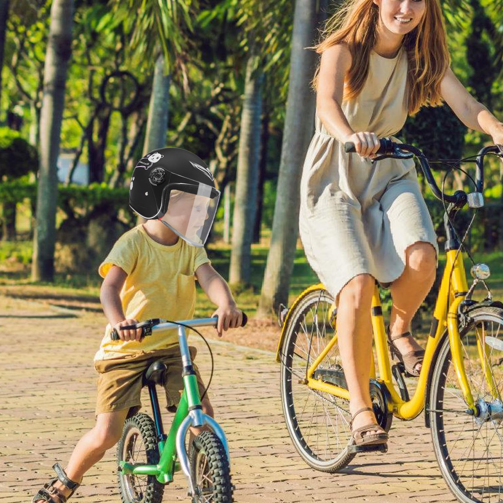 Casco de Bicicleta Ajustable de Cara Completa para niños, a Prueba de Viento, absorción de Impactos, Comodidad, Cabeza de Seguridad, Accesorio para Scooter para niños y niñas