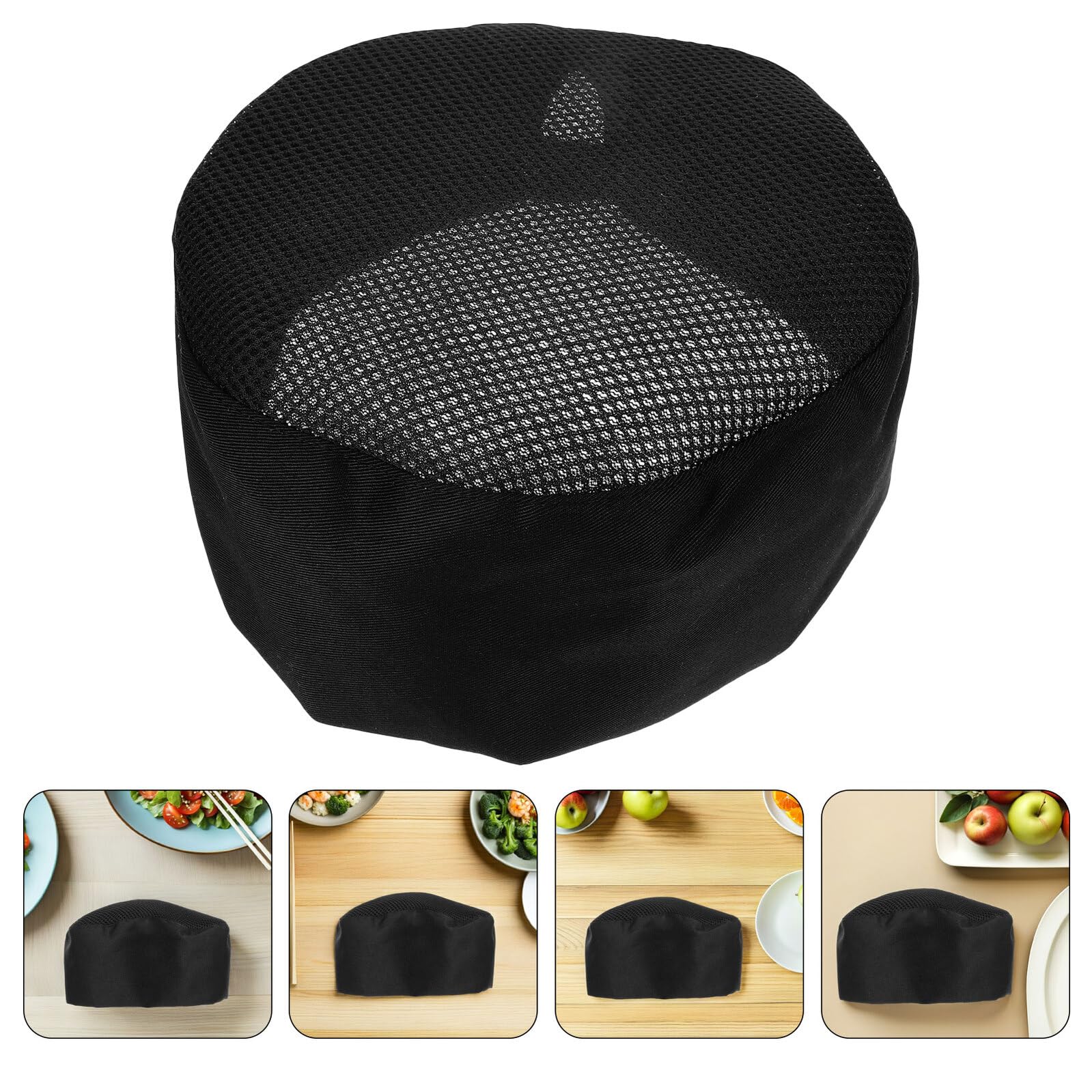 Didiseaon 4 Piezas Gorro de Chef para Cocinar Gorro de Malla Transpirable para Hombre y Mujer de Chef para Cocina Profesional