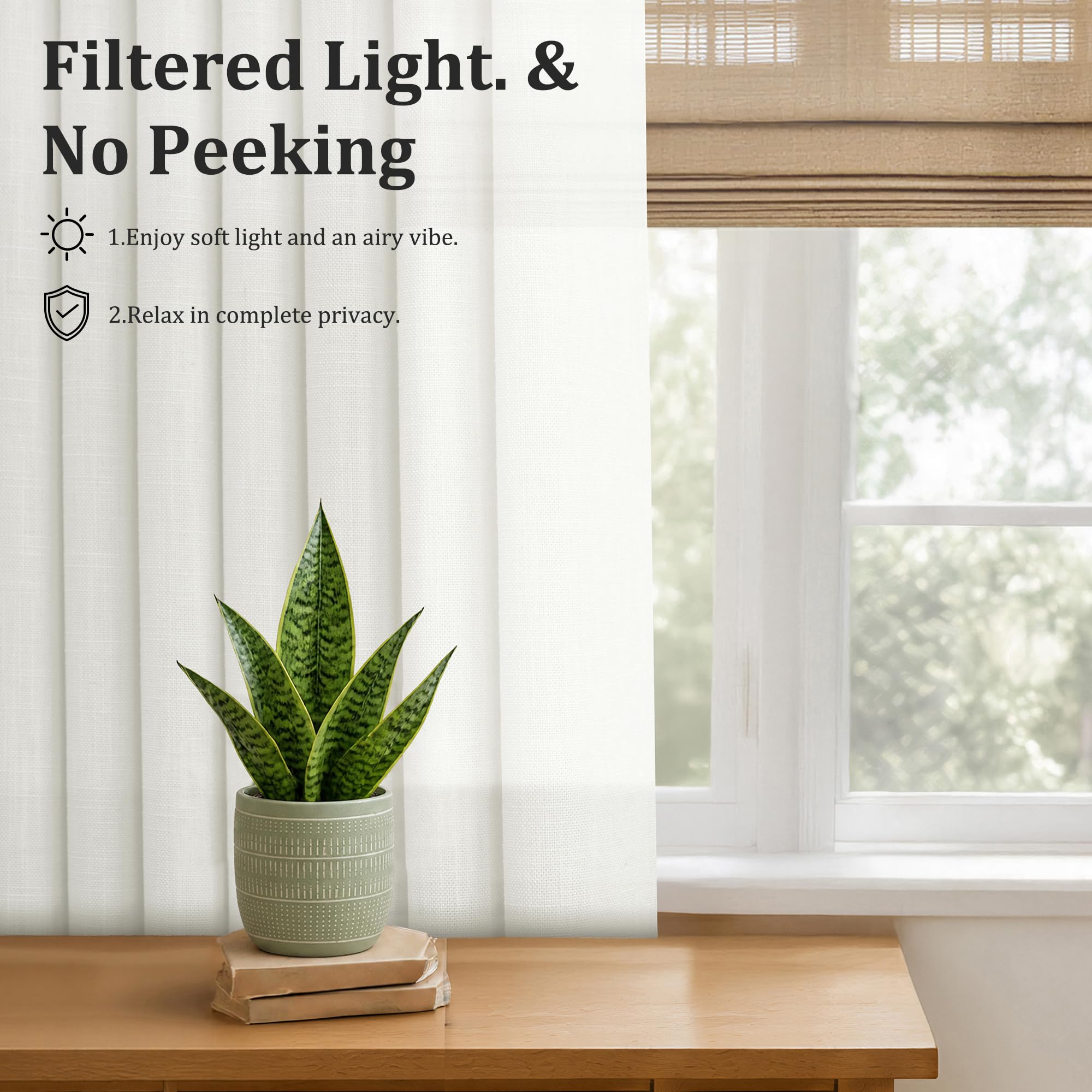 Linen Curtains - Pinch Pleat, Light Filtering -8