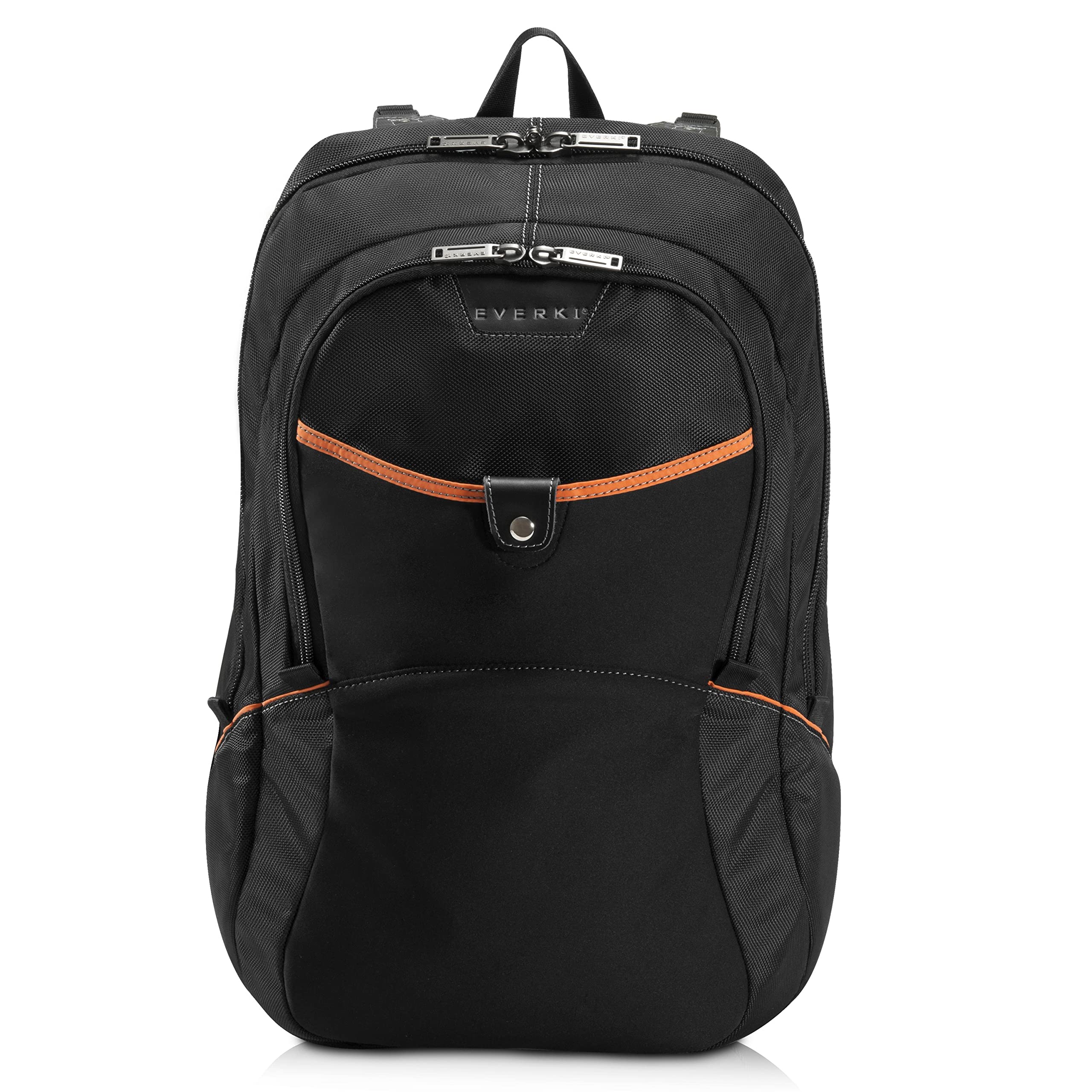 Everki Glide mochila para portátil 17,3" para mujer y hombre – robusta y repelente al agua, con tiras reflectantes para estudios, viaje o moto – Negro (EKP129)