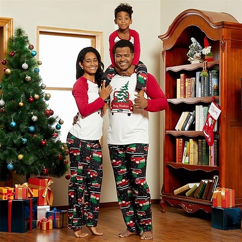 Miniatura 4 de PATPAT Pijamas de Navidad para la familia, conjuntos de pijamas navideños a juego para la familia con el bebé