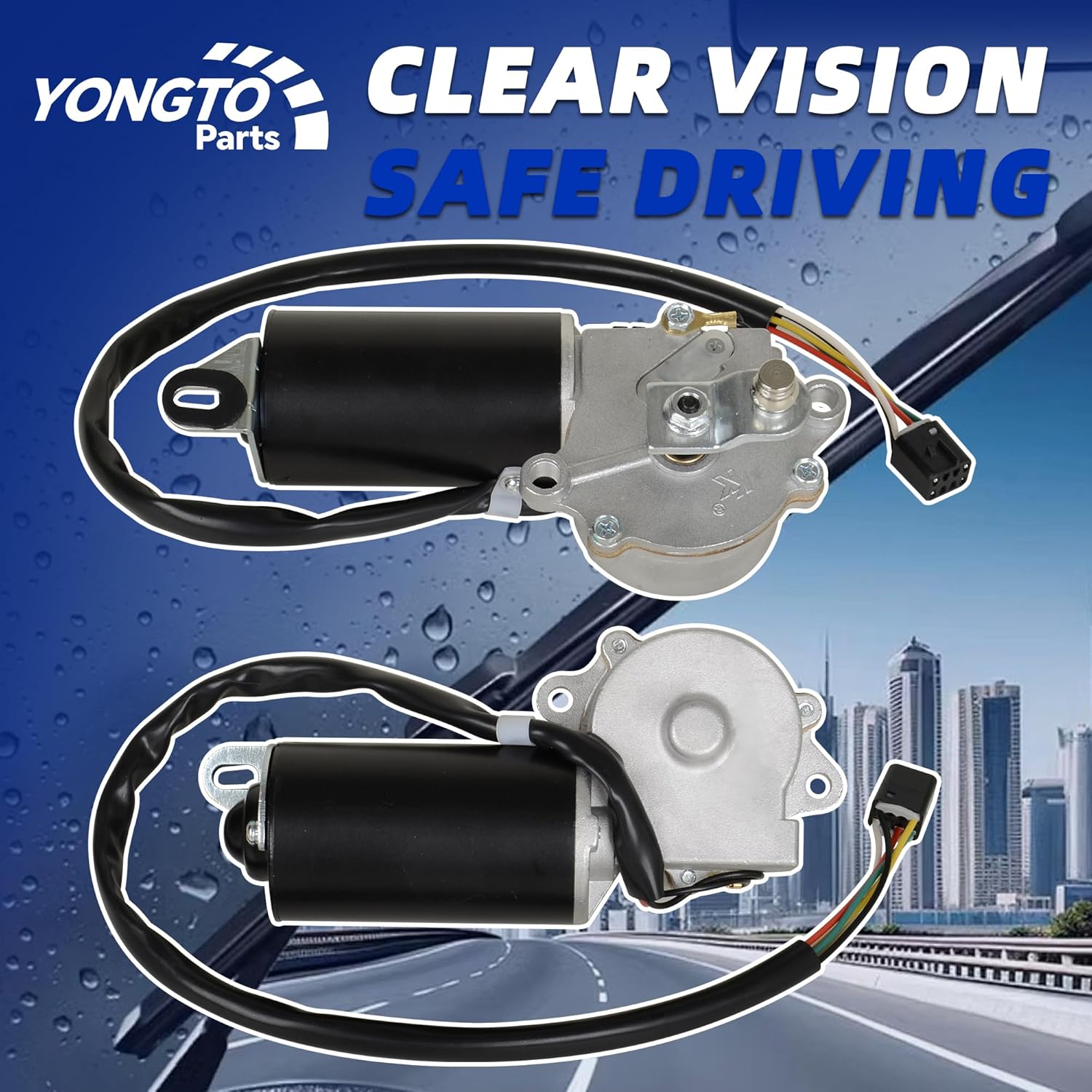 Front Windshield Wiper Motor 56030005 Compatible with Jeep Wrangler YJ 1987-1995 Sport Utility Replace OE 8491002178 620-00727 WPM432