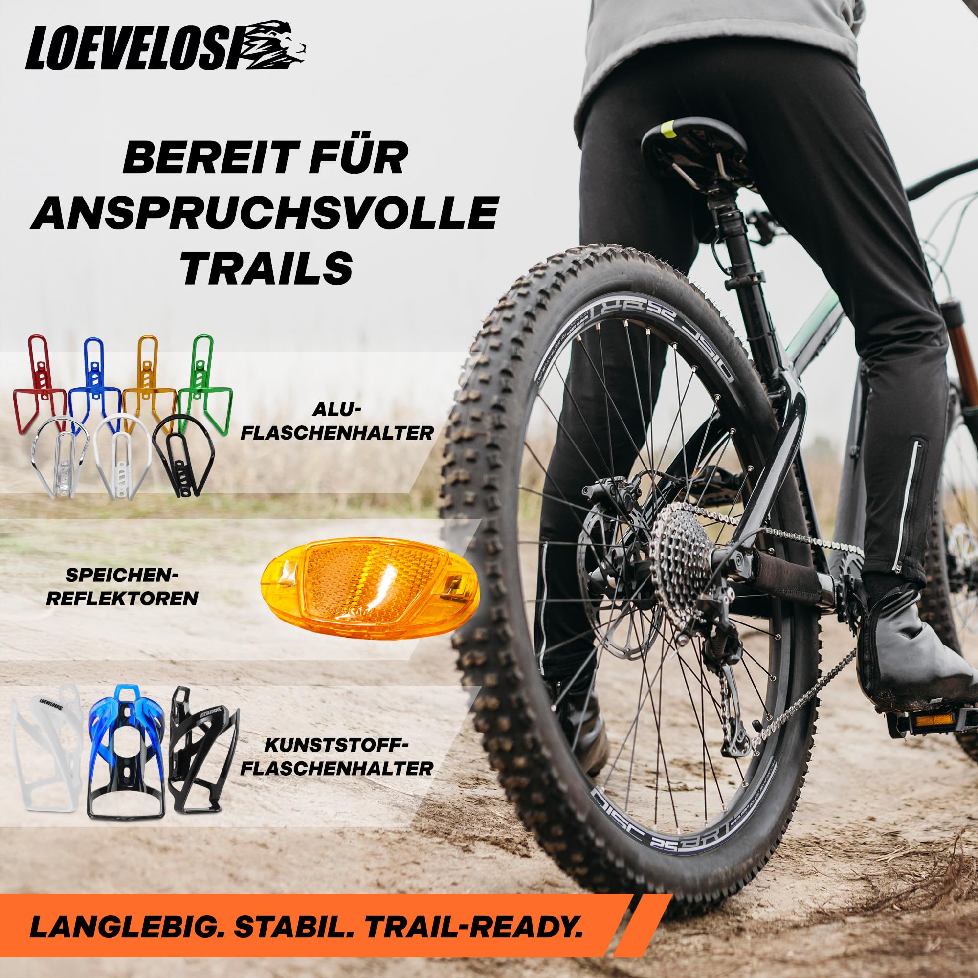 MTB Hinterrad 29 Zoll Fahrrad Laufrad – Scheibenbremse 6-Loch – QR 9/10×135 – Shimano HG 8–11-Fach – Alu Felge & Nabe – 36 Speichen – Schwarz – LOEVELOSI