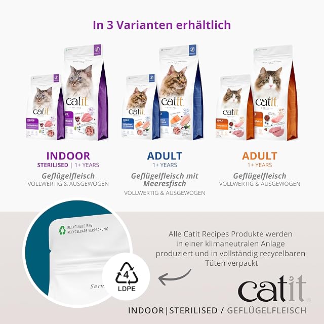 Foto 5 de 6 de Pienso para Gatos INDOOR/ESTERILIZADO Catit Recipes -Receta de Aves, 400 g
