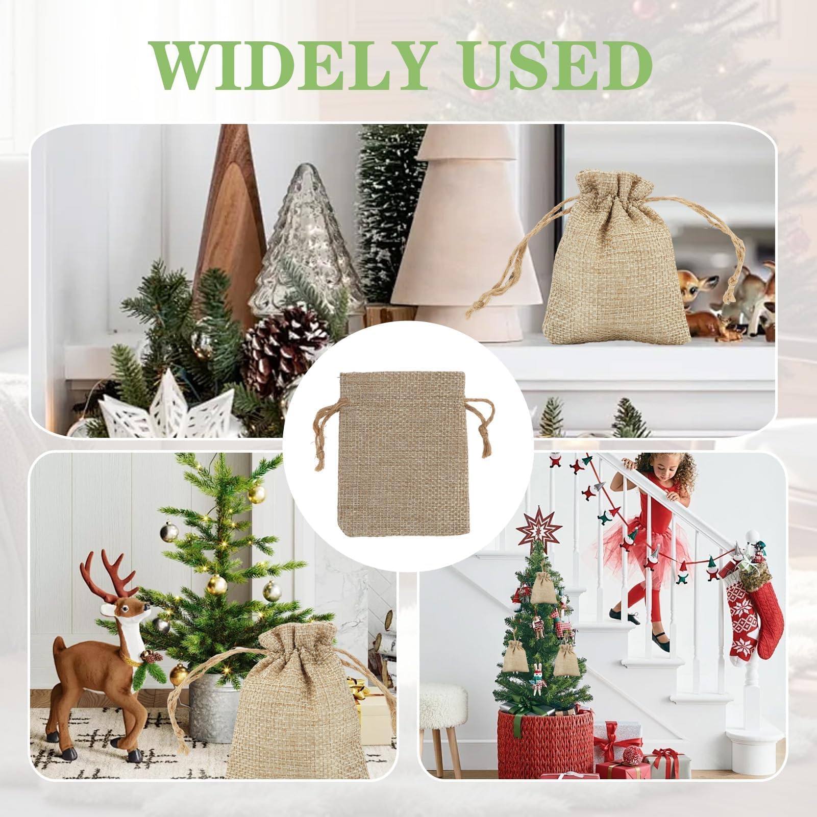 Jute Bags Pack of 20 małych torebek jutowych 7 x 9 cm, lniane woreczki o wymiarach 7 x 9 cm, woreczki heskie ze sznurkiem do ściągania kwiatów lawendy, prezenty – do projektów DIY i przechowywania