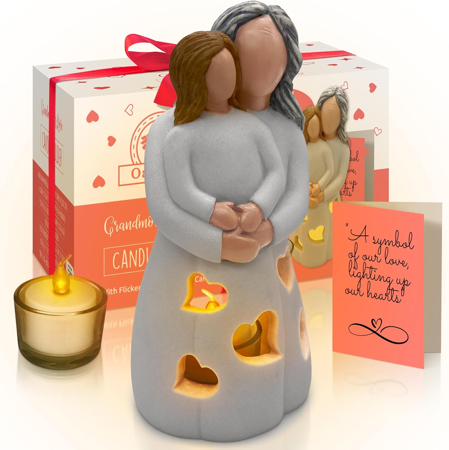 Gifts for Grandma from Granddaughter Candle Holder Statue