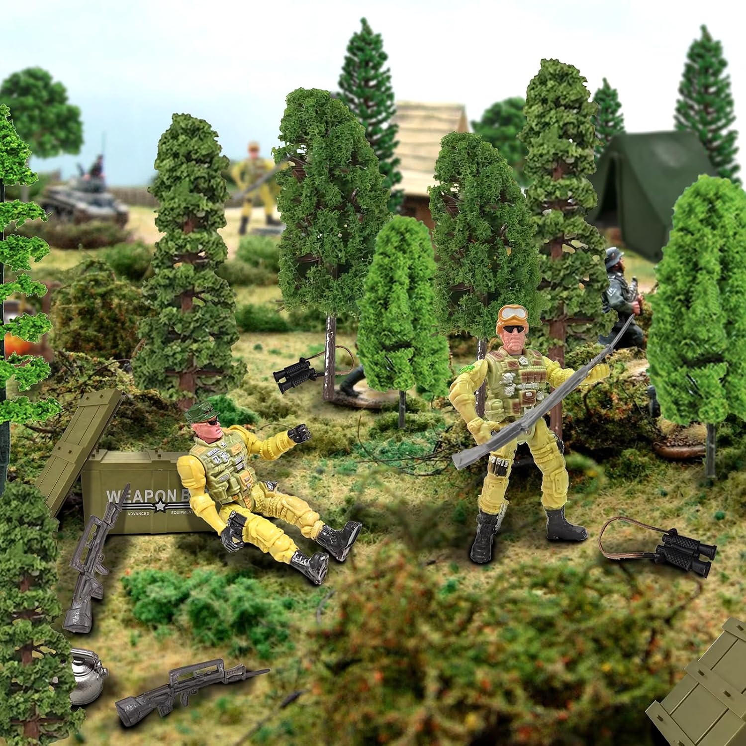 Model Trees, Military Model Kits, Diorama Supplies, Tree Cake Toppers, Tree Figurines for Projects Natural Green Landscape Railroad Scenery DIY Crafts