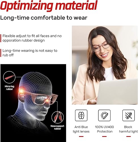 Miniatura 5 de Gafas de seguridad antivaho con protección ocular, gafas de bloqueo de luz azul para mujeres y hombres