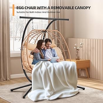 Amazon.com: YOLENY Double Egg Chair with Adjustable Canopy