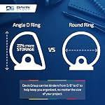 EasyView Premium Angled D-Ring 2-Inch Binders with Clear-View Covers, Customizable 3-Ring Binders for School, Office, or Home, Pack of 6, White