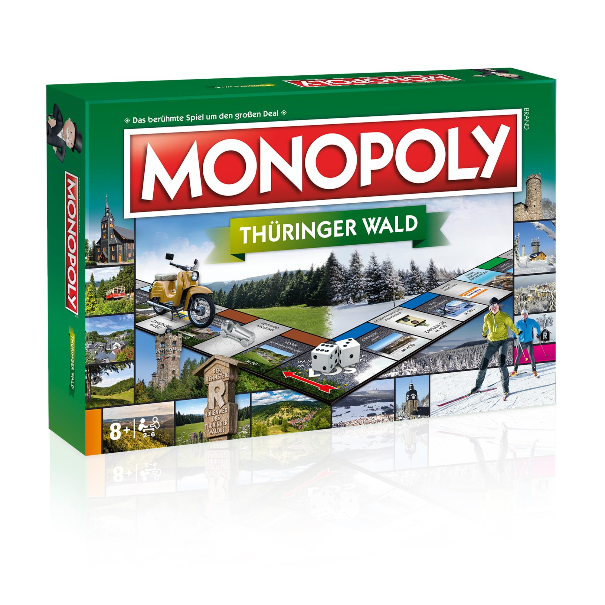 Monopoly Thüringer Wald – Regional-Edition des Kultspiels für Familien, Naturfreunde & Fans der Urlaubsregion | Gesellschaftsspiel ab 8 Jahren | Geschenkidee & Souvenir für Thüringen-Liebhaber