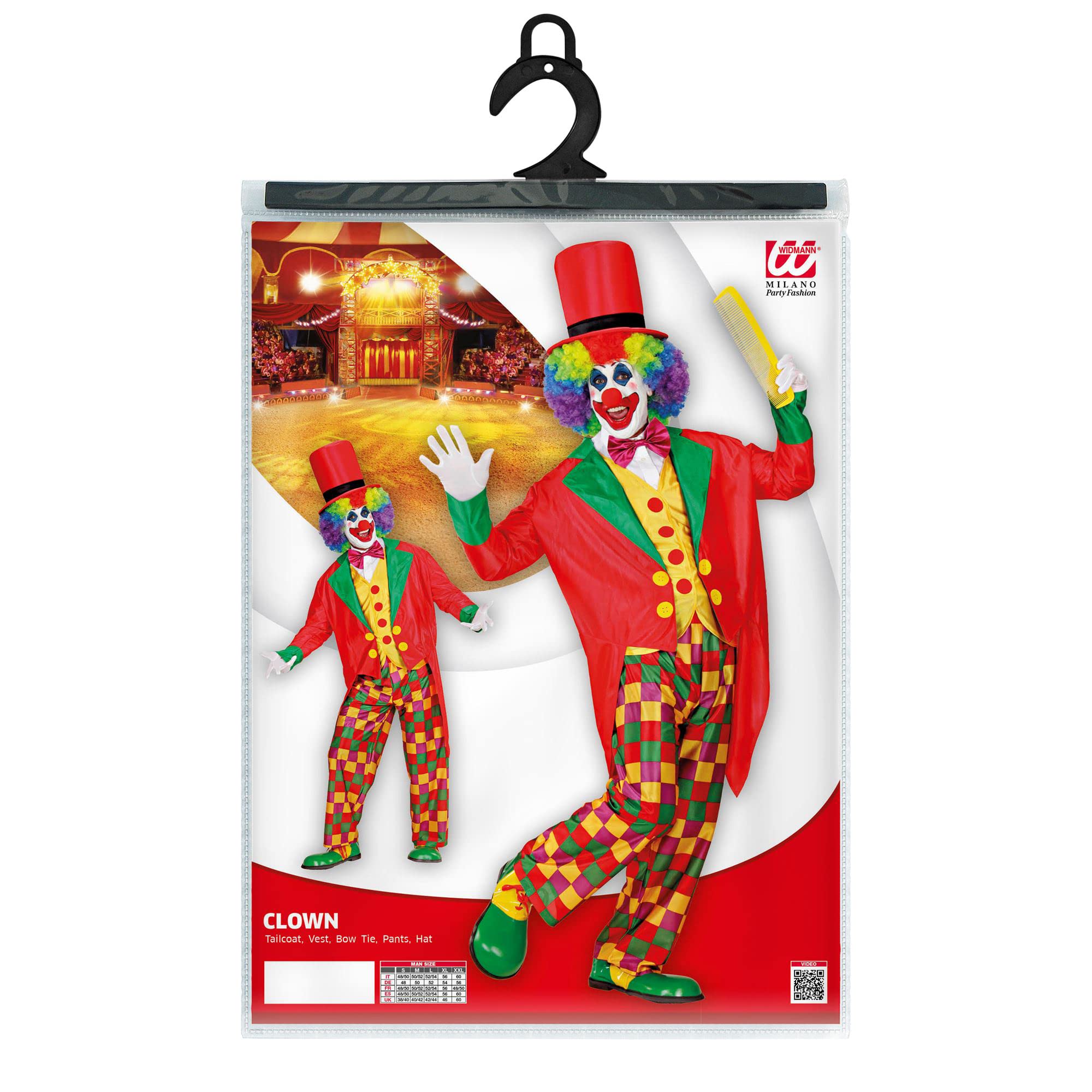 W WIDMANN MILANO Party Fashion - Kostium Klauna, Caspera, Arlekina, Cyrkowy, Stroje karnawałowe