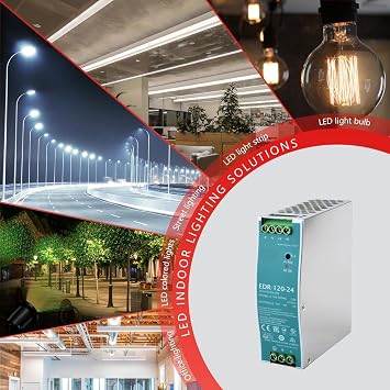 EDR-120-24 5A 120W DIN Rail Power Supply - High Efficiency, Reliable for Industrial Applications