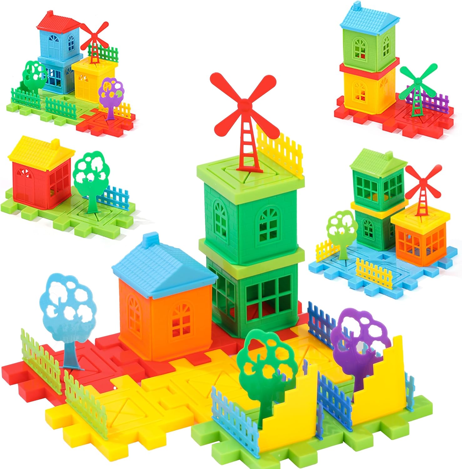 Waffle Blocks for Kids- 98 Piece Toddler Building Kuwait Ubuy