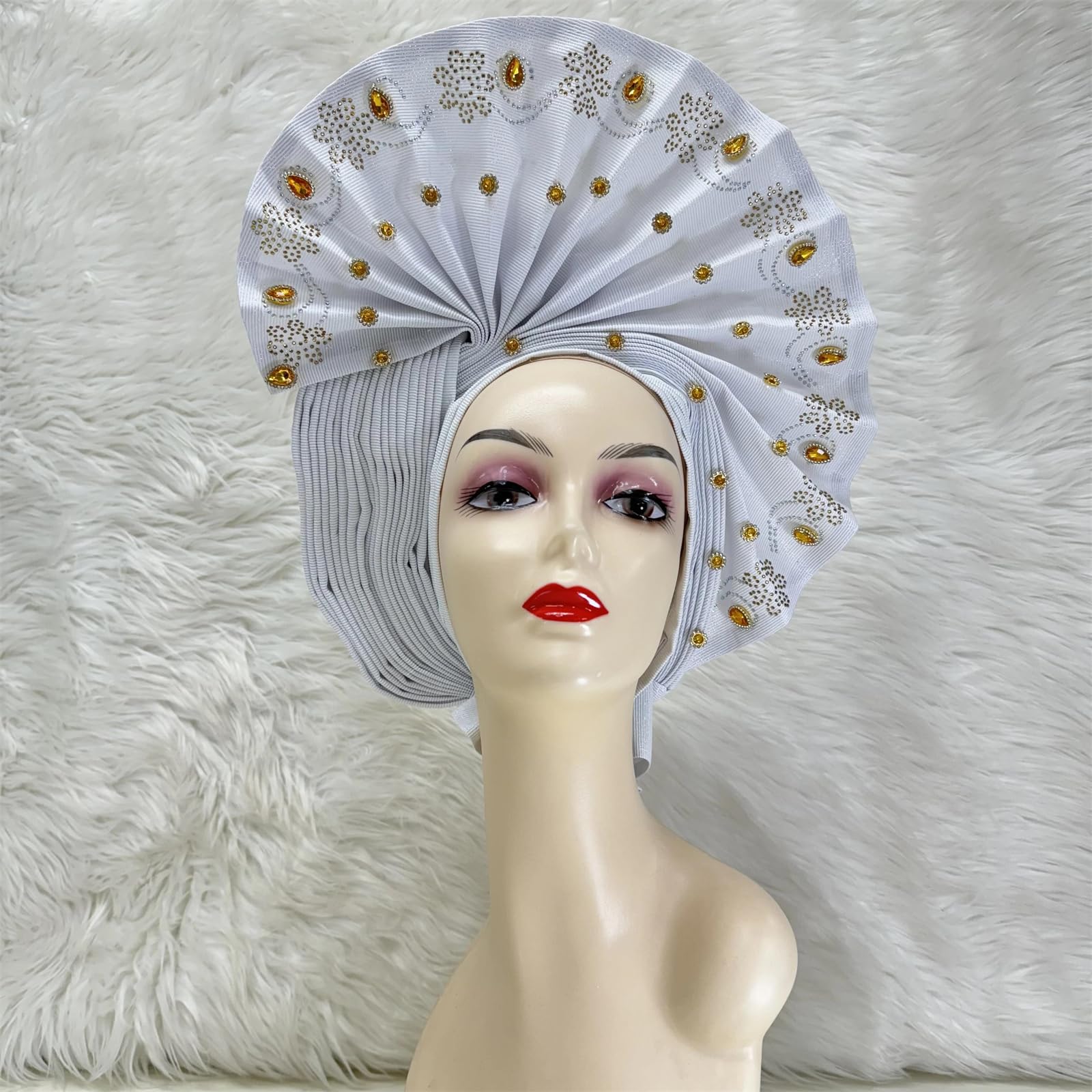 Turbante de boda nigeriano, turbante africano, para mujer, turbante nigeriano