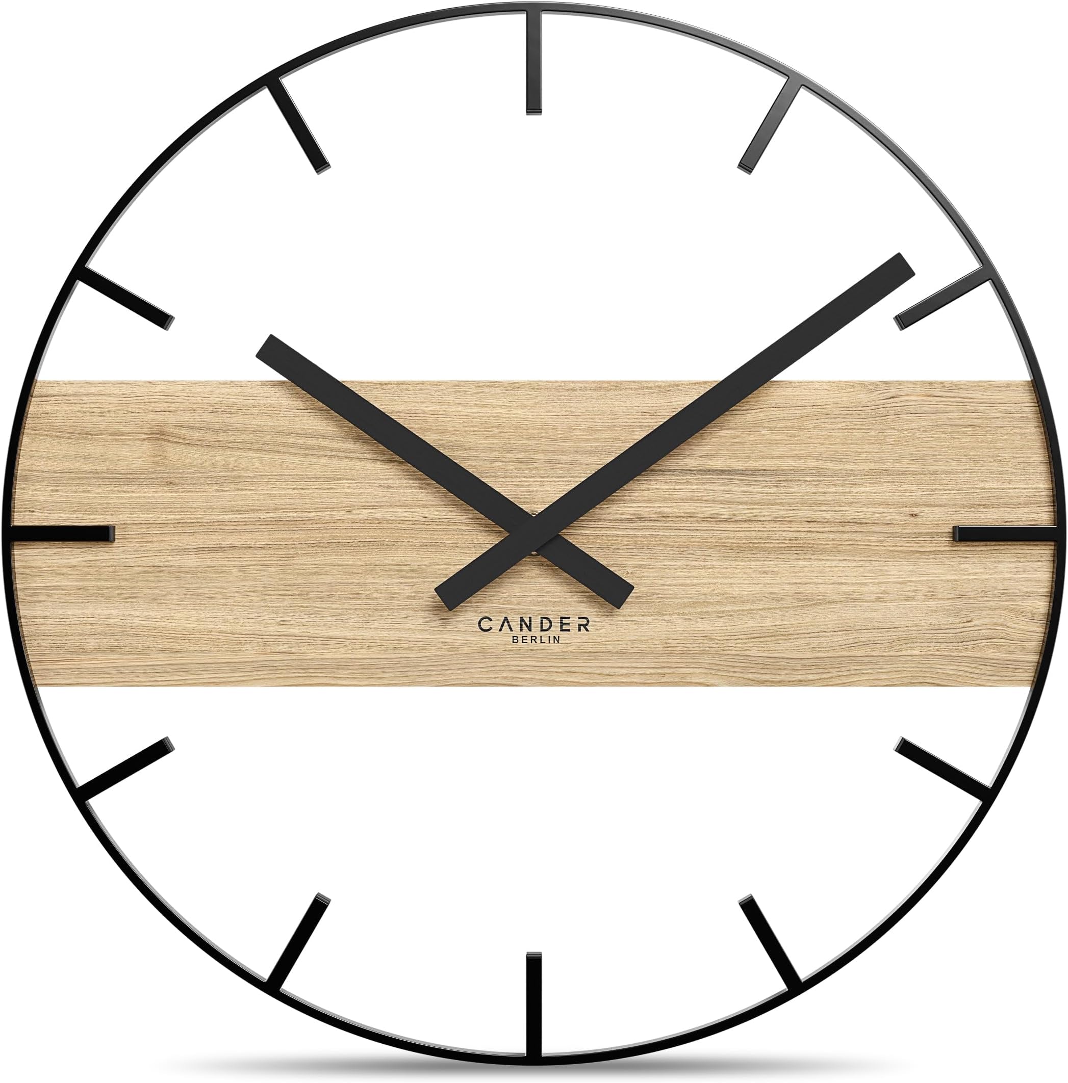 Orologio Da Parete Cander Berlin MNU 2730 | Legno Rovere Naturale 30 Cm | Silenzioso E Moderno - 5