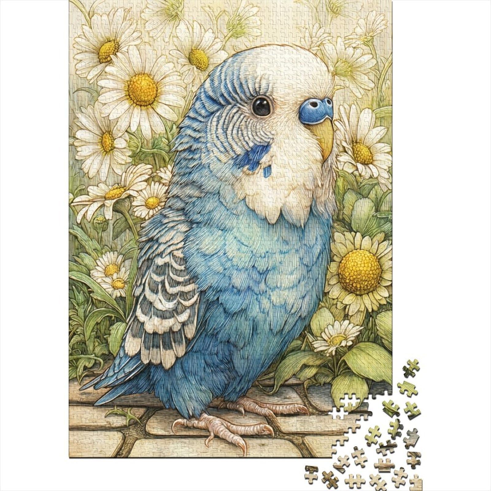 parakeet 1000pc jigsaw puzzle paper for adults wall art relaxing play