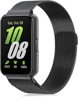 Mesh Metal Bands for Samsung Galaxy Fit 3 Watch Band,Stainless Steel Band Compatible with Samsung Galaxy Fit 3 for Women Men