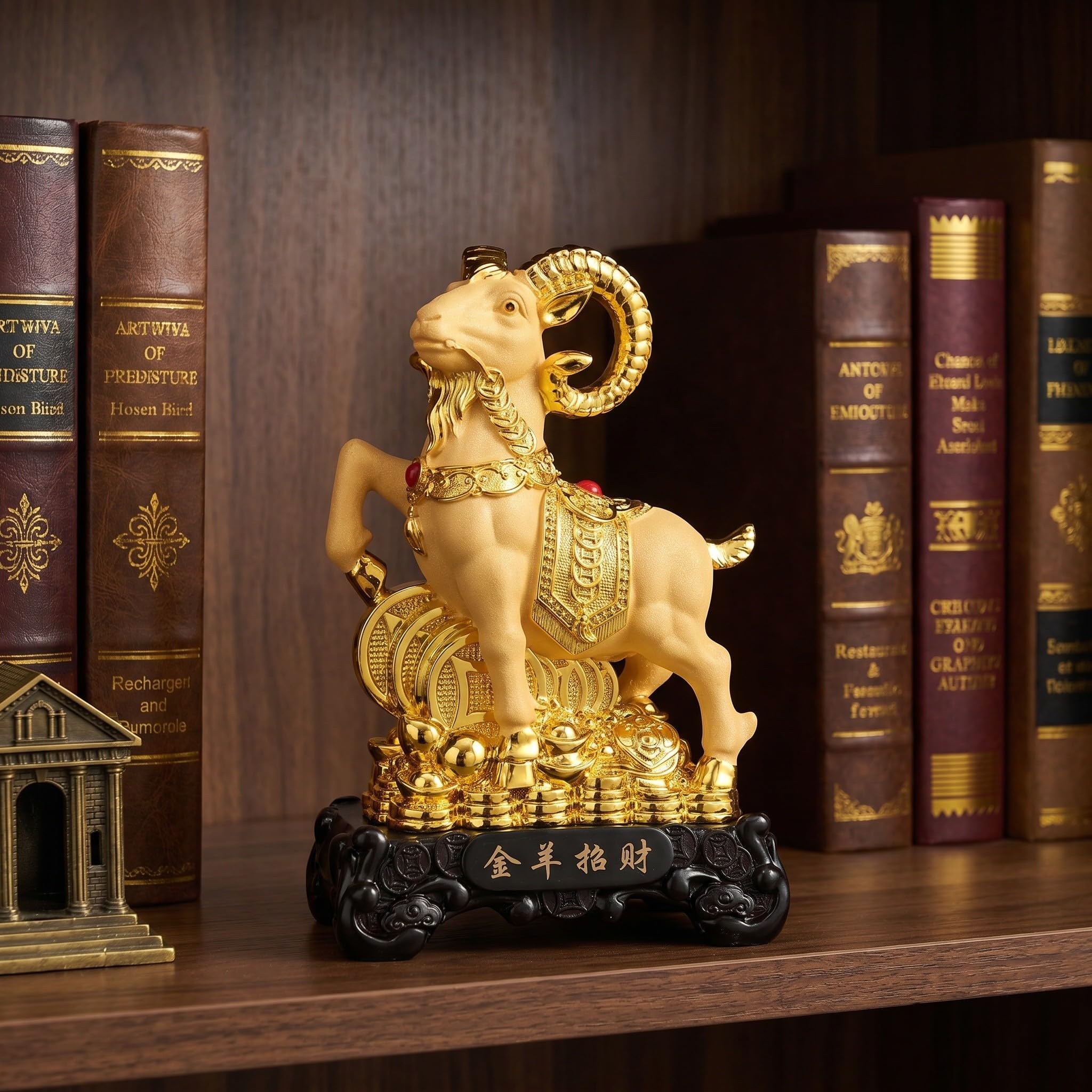 HOMSFOU Statuetta Capra in Resina con Zodiaco 2027, Collezione